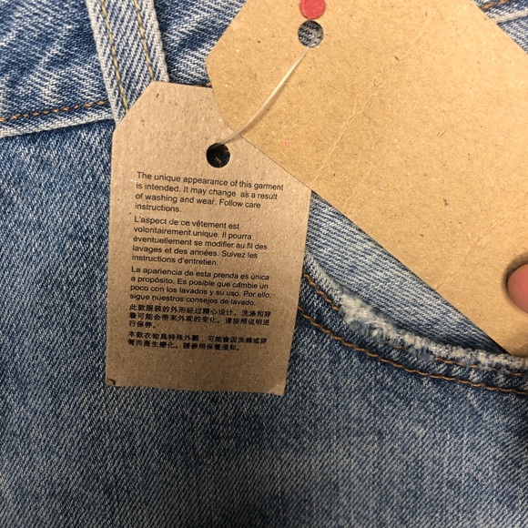 Levi's 501 Mid Rise Cut Off Denim Shorts Size 29 - Picture 6 of 8